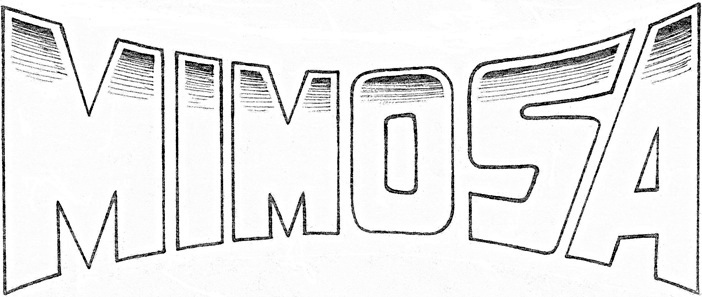 Mimosa 3 title logo by Alan Hutchinson