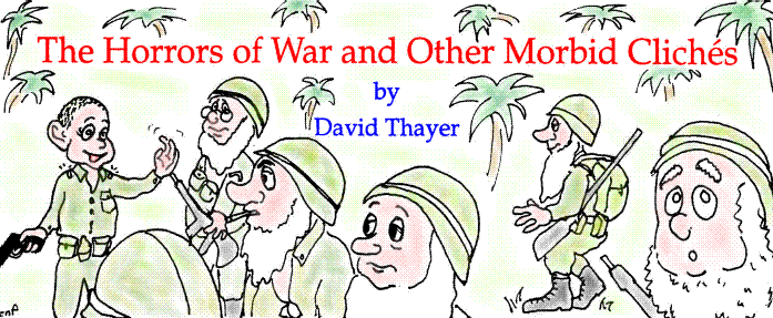 title illo by Sharon Farber for 'The Horrors of War and 
  Other Morbid Clichs' by David Thayer