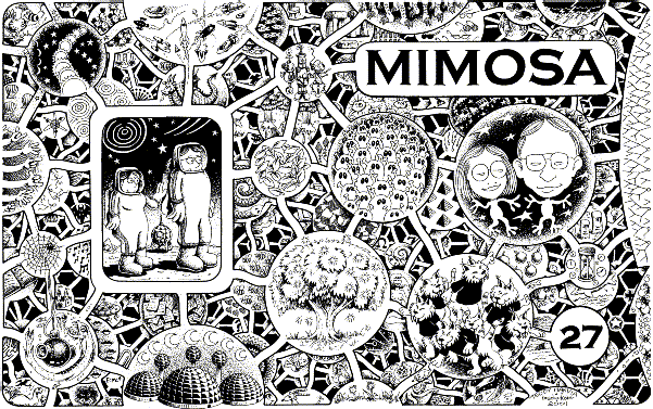 Mimosa 27 cover by Teddy Harvia 
and Brad Foster